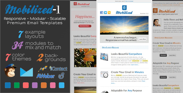 Mobilized-I - Responsive & Modular Email Templates