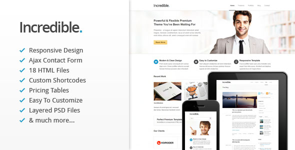 Incredible - Responsive HTML Template