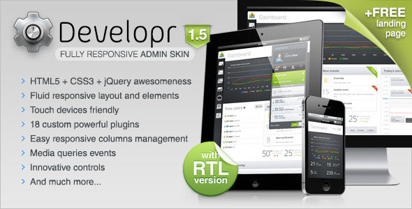 Developr - Fully Responsive Admin Skin