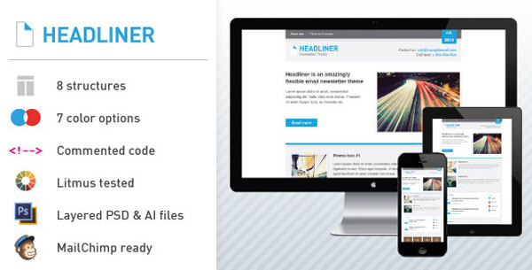 Headliner: Email Marketing & Newsletter Template