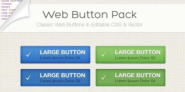 Clear web buttons pack