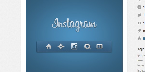 Instagram PSD icons