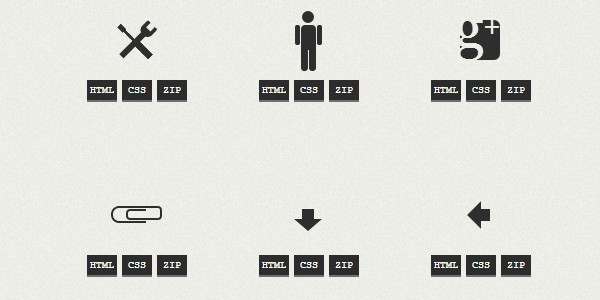 One div HTML/CSS icons