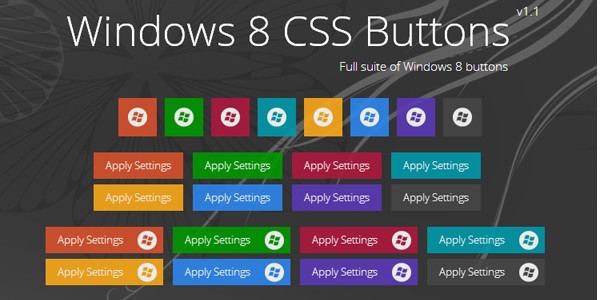 CSS windows 8 metro buttons