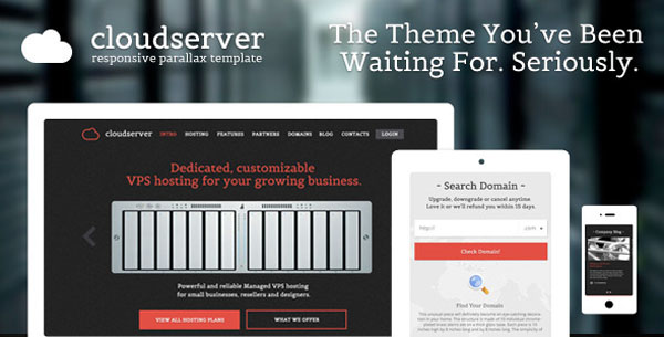CloudServer - One Page Responsive Hosting Template 