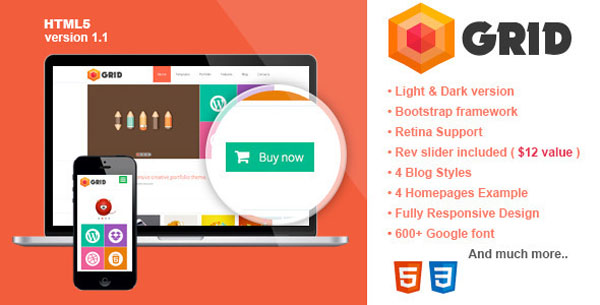 Grid - Responsive Portfolio Retina Template