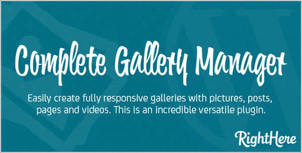 Complete Gallery Manager for WordPress