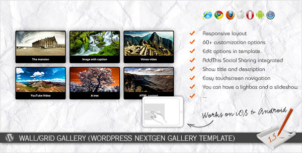 Wall/Grid Gallery (WP NextGEN Gallery Template)