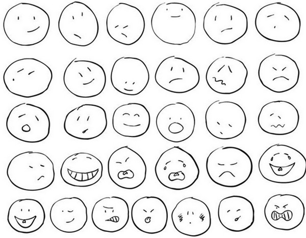 31 Hand Drawn Emoticon Shapes