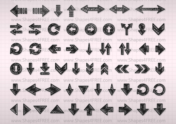 70+ Hand Drawn Arrows Shapes