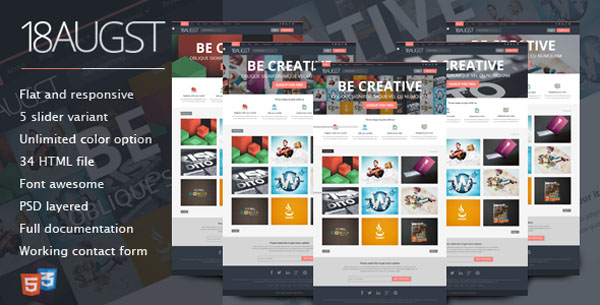 18augst Flat and Responsive Portfolio Gallery