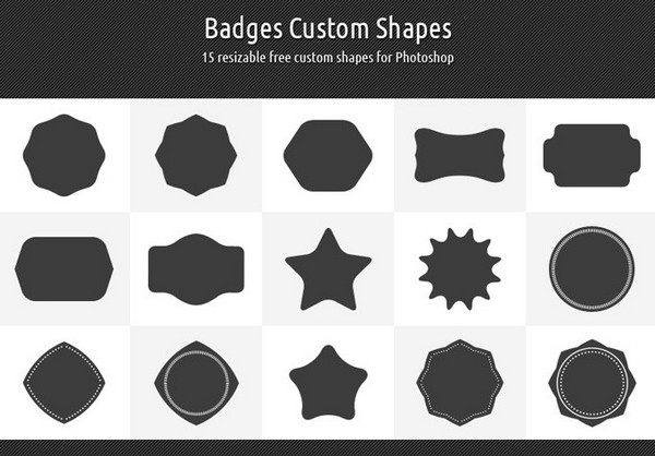 Badges Custom Shapes