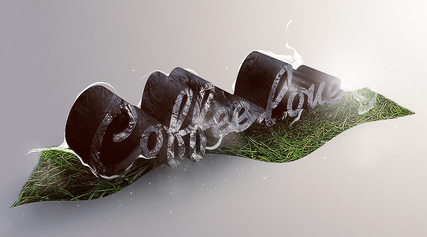 Create Unique 3D Grass and Stone Text Effect in Photoshop CS6 Extended