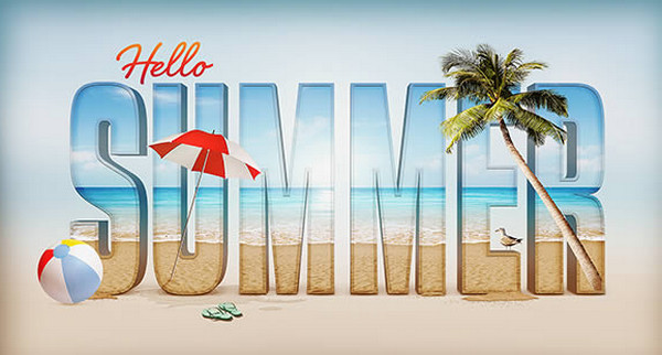 Create a Summer Inspired 3D Text Effect in Photoshop