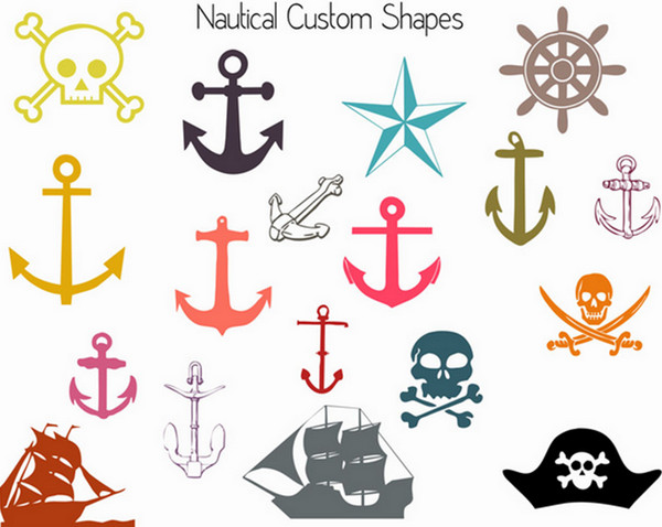 Nautical Photoshop Custom Shapes