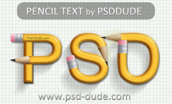 Pencil Text Effect Photoshop Tutorial