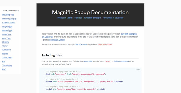 Magnific Popup