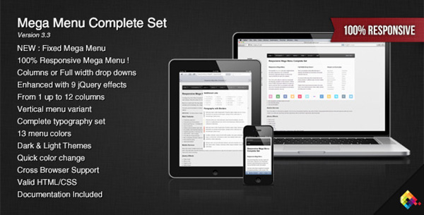 Responsive Mega Menu Complete Set 