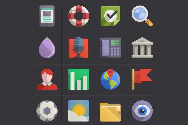 Flat Design Icons Set Vol4