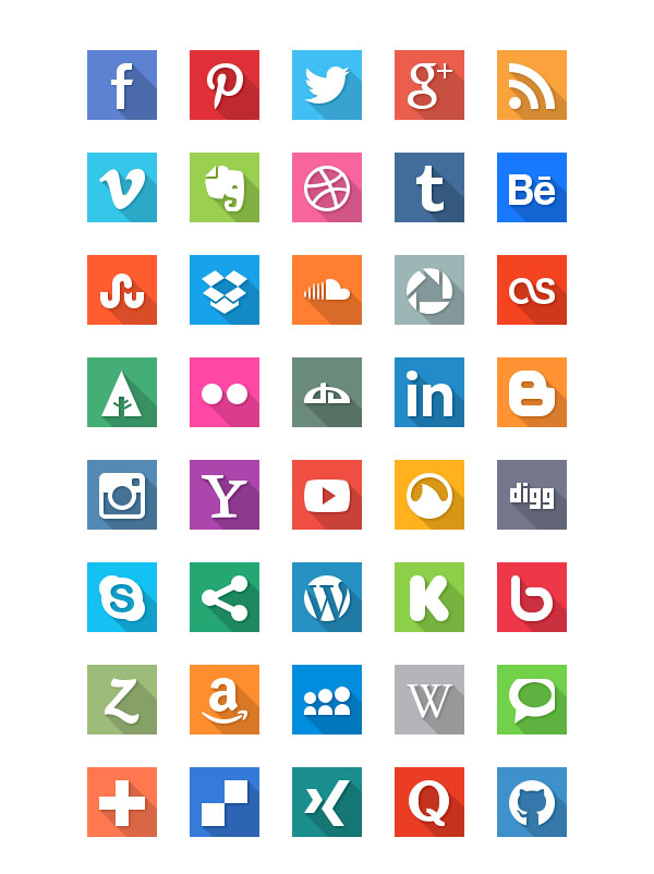 40 Social Media Icons
