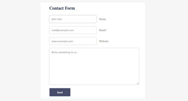 Create a Contact Form in HTML5 and CSS3