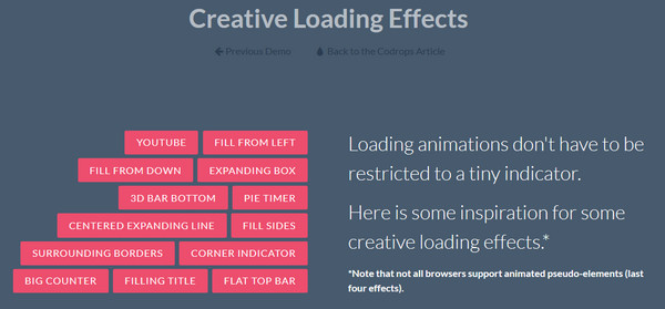 Creative Loading Effects