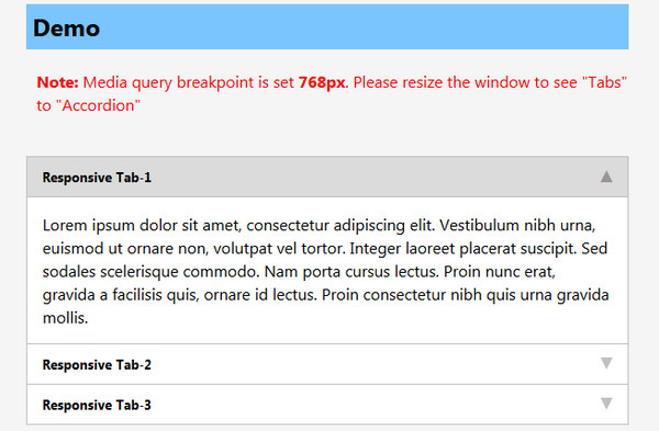 Easy Responsive Tabs to Accordion