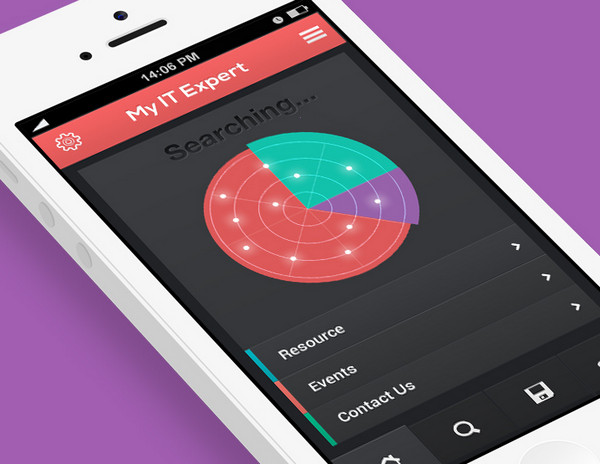 My IT Expert IOS Flat app design by UI Kreative