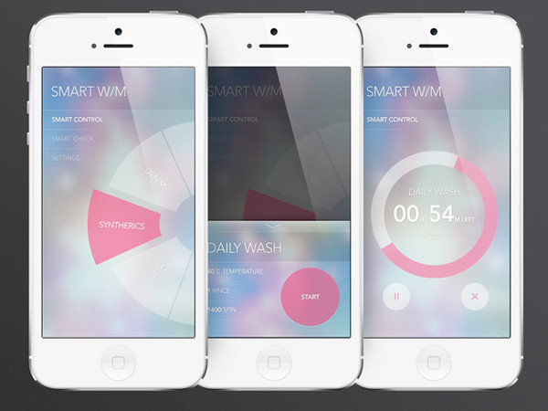 Smart washer app UI by Hyelim Choi
