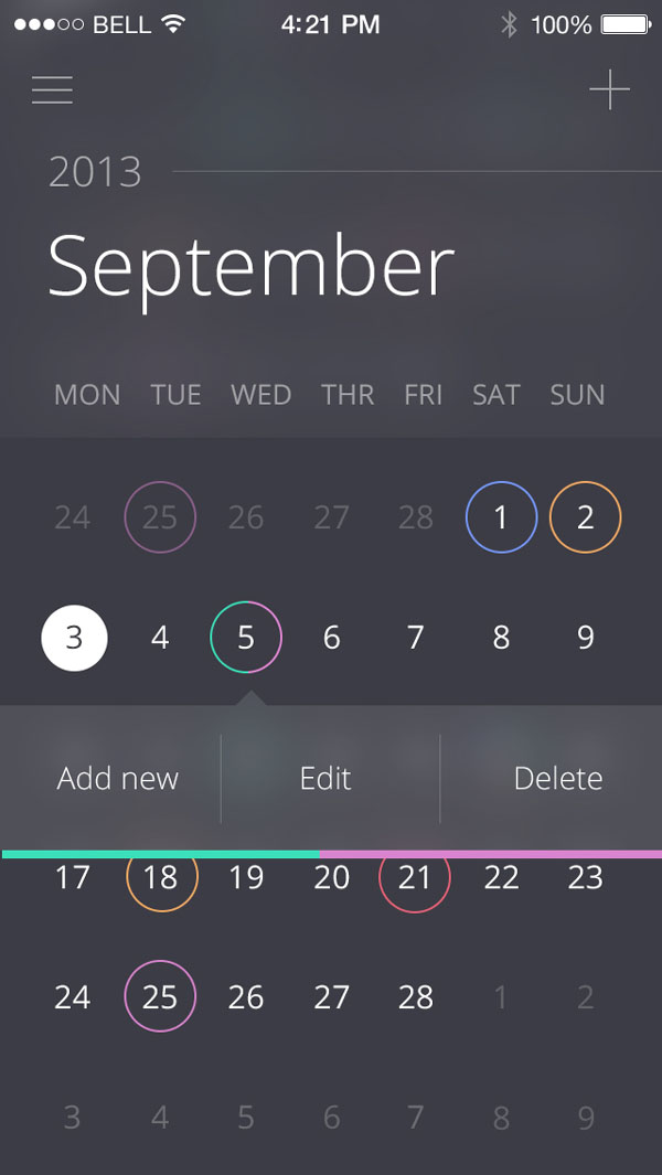 Calendar app