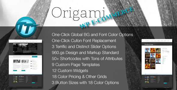 Origami WordPress - WP E-commerce Theme