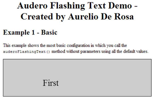Audero Flashing Text