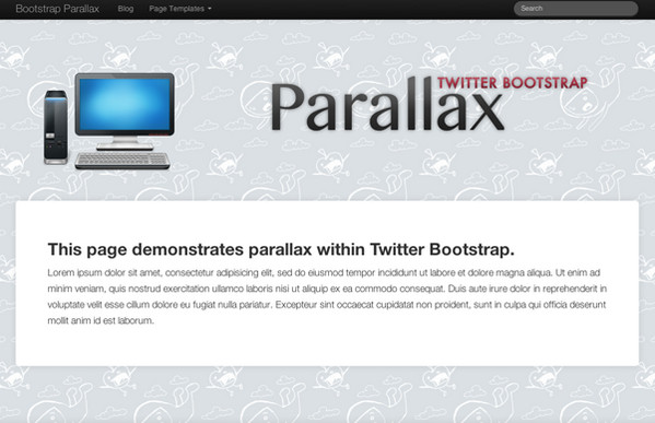 bootstrap parallax scrolling template