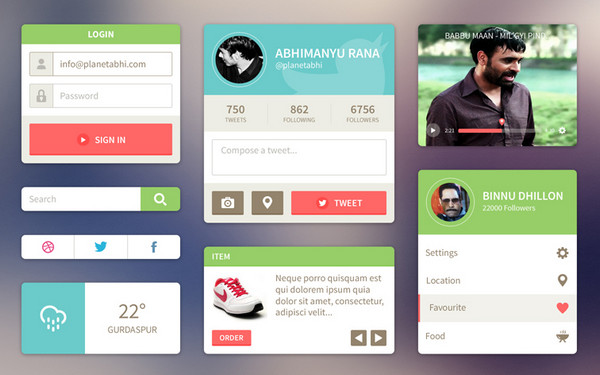 HTML Version of Ui Kit of Abhimanyu Rana