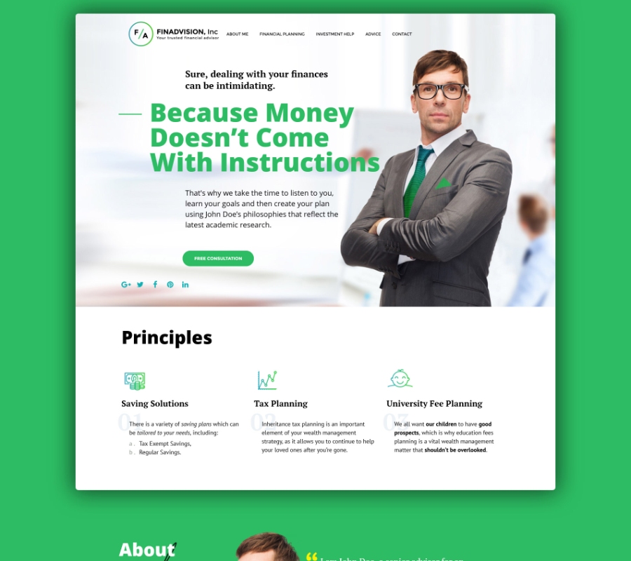 Forex website template