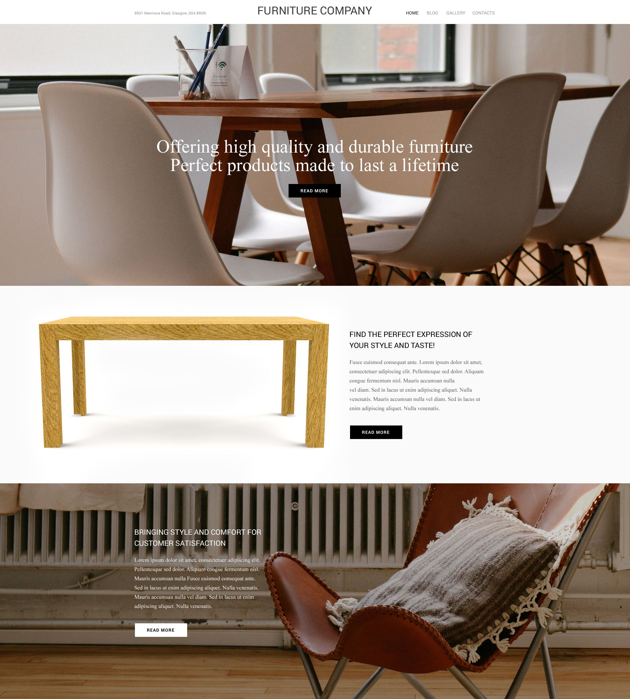 Furniture Company WordPress Theme