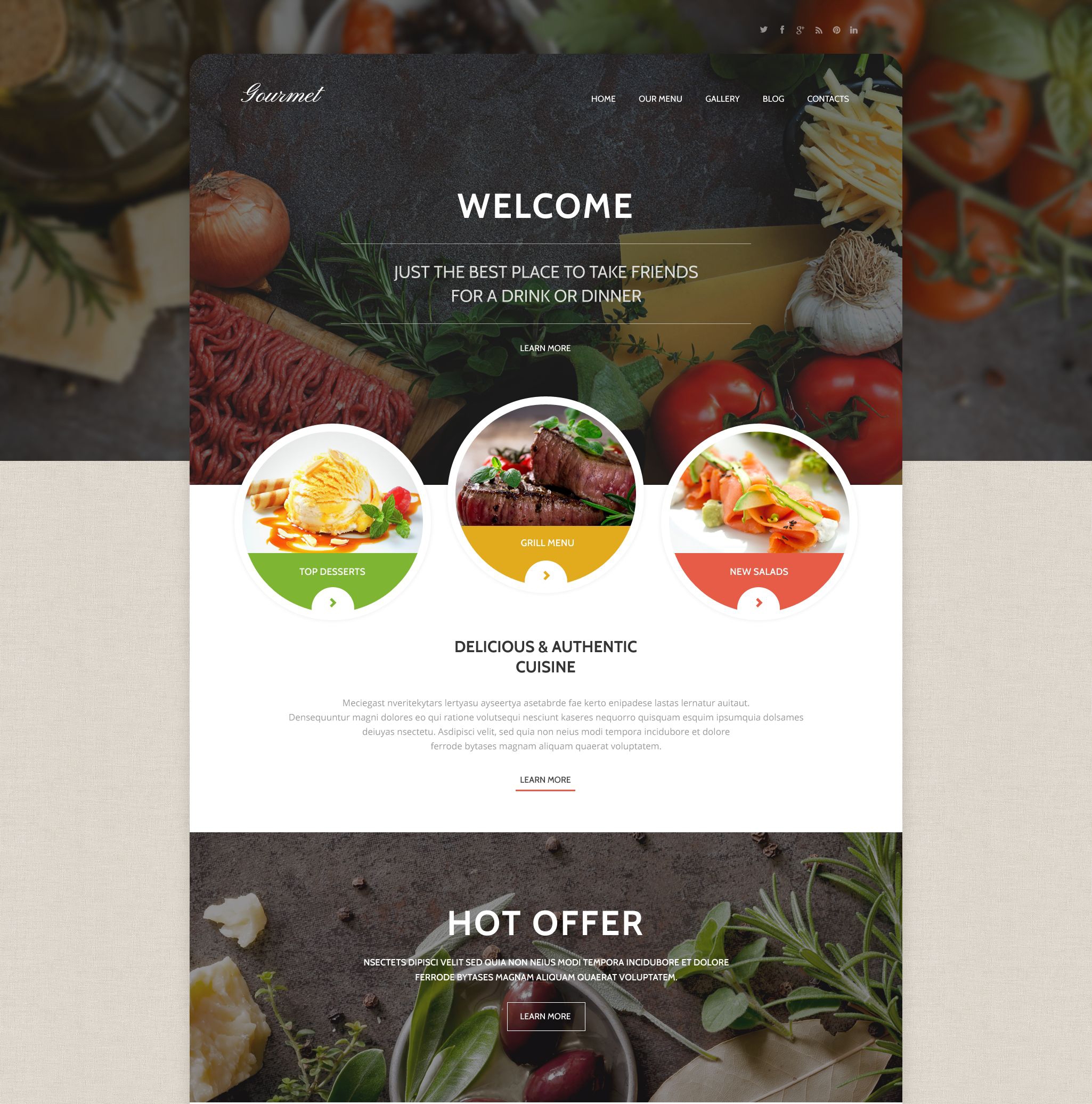 Gourmet Cousine WordPress Theme