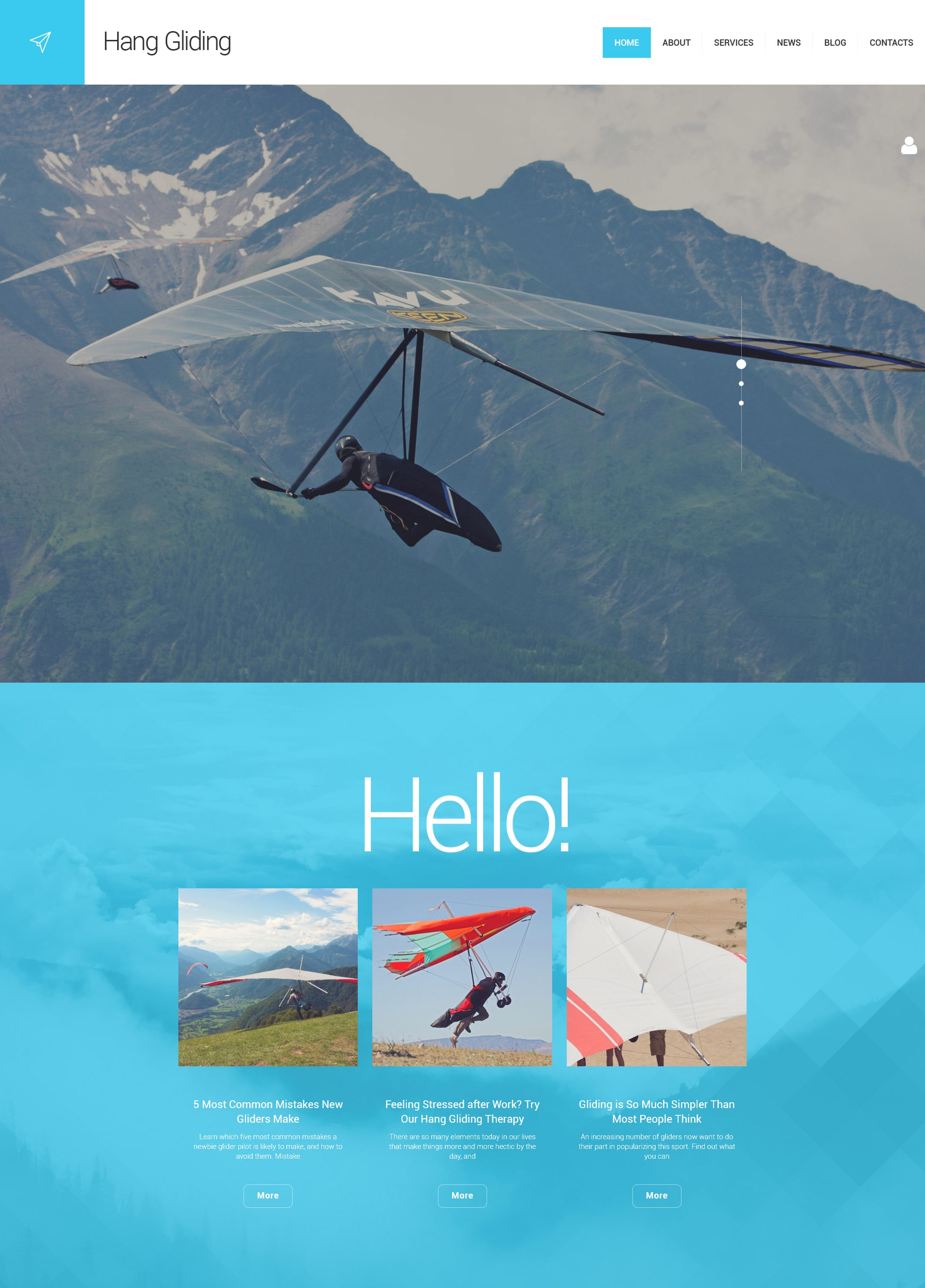 Hang Gliding WordPress Theme